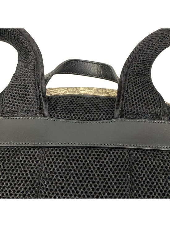 Gucci Backpack GG Supreme Beige Black Leather main image 12
